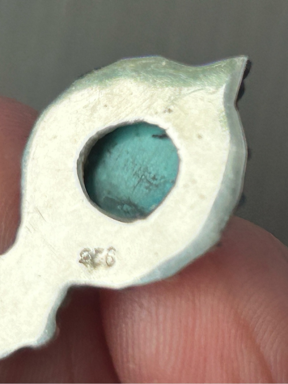 Genuine Turquoise sterling silver Pendant - Picture 4 of 7